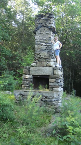 Remaining chimney from cabin built in 1932.