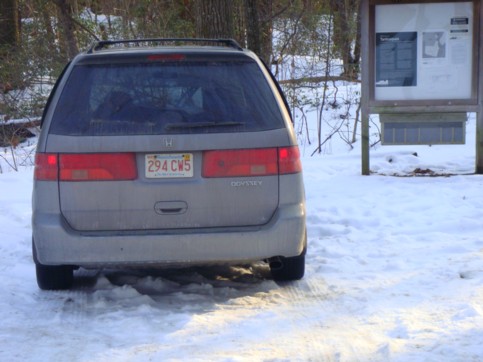 Car of the family who vandalised the upside-down icicles.