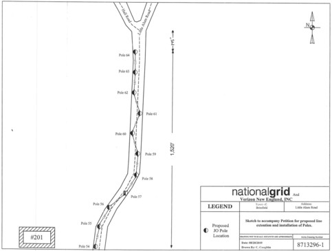 Sketch of proposed line extension showing the North Route.