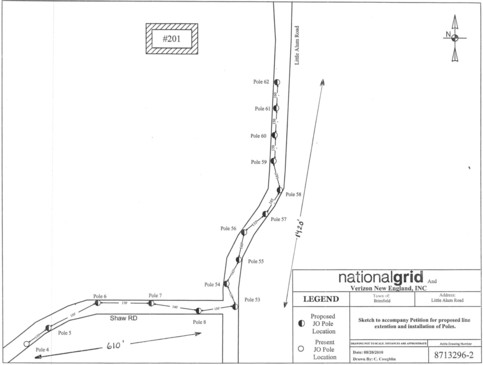 Sketch of proposed line extension showing the South Route.