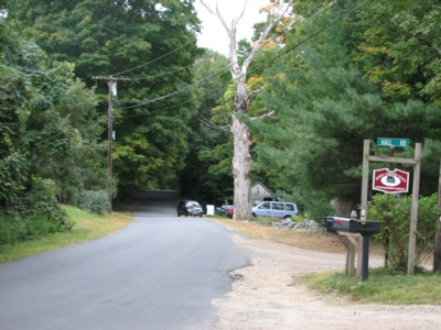 Intersection Hall- Little Alum Road where service ends at the Freeman residence