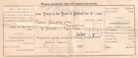Tax-Bill-of-Elisha-Washington-Marcy-property-of-1880