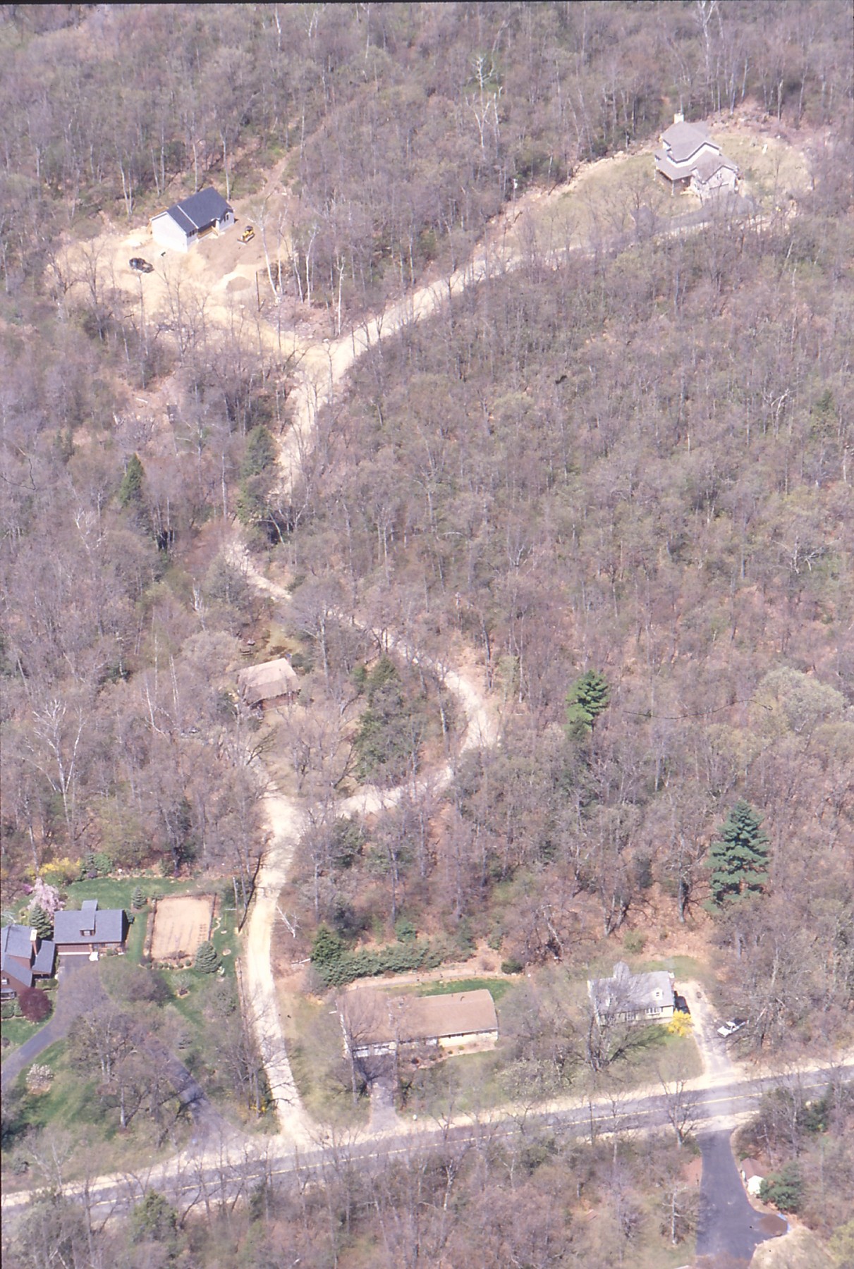 Aerial view of the illegal subdivision of the Johnson 
family.